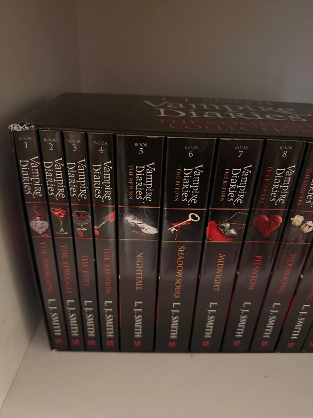 L.J. Smith Vampire Diaries Paperback Book Set - Black